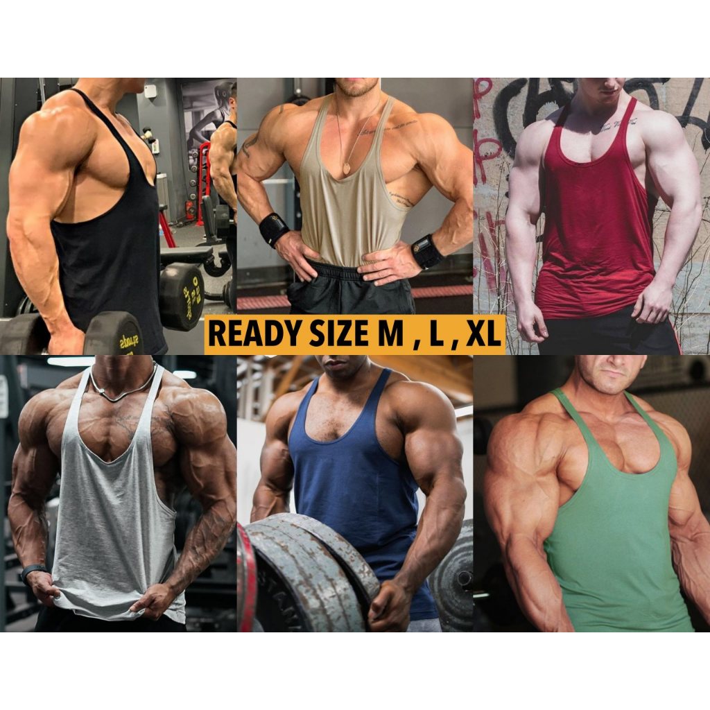 STINGER GYM TANK TOP MENS GYM SINGLET COOL GOOD BIG SIZE INTERNATIONAL
