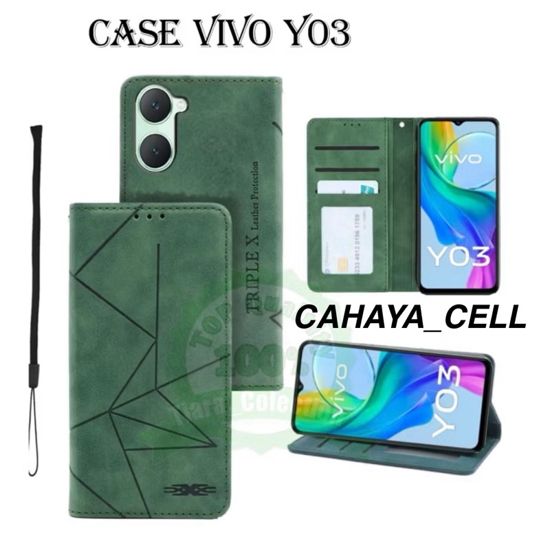 HP Flip Cover Magnet VIVO Y03 - Y03T / VIVO Y18 - Y 18 Leathet Flip Case Wallet Magnetic Cassing Pre