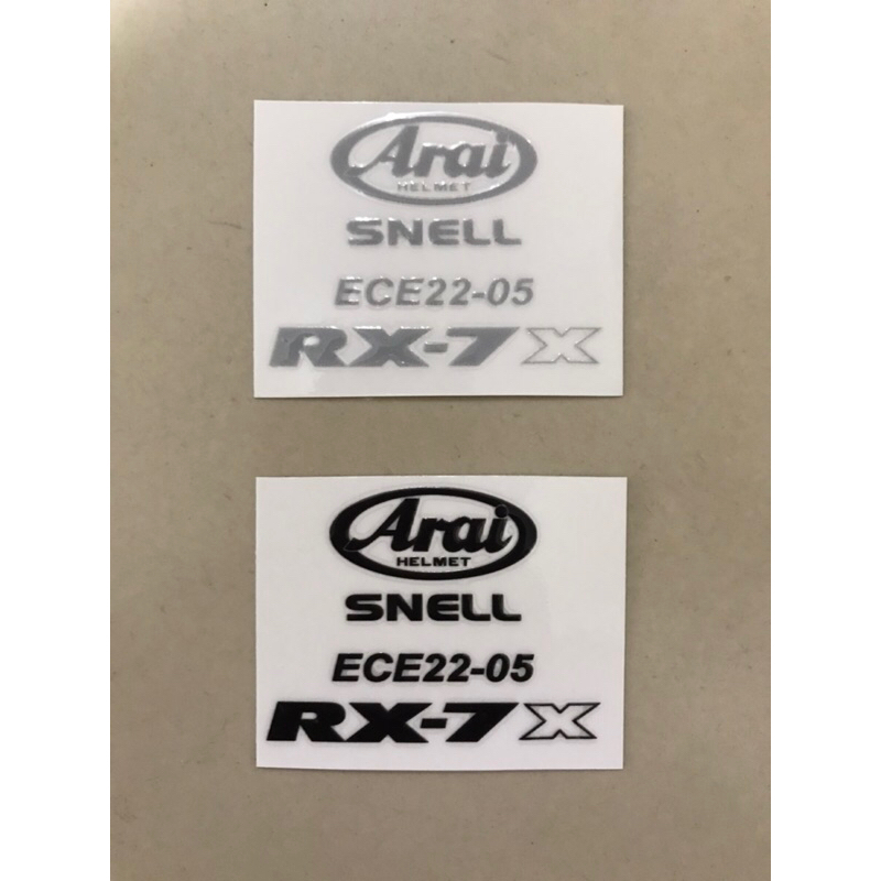 โลโก้สติ๊กเกอร์พรีเมี่ยม RX7X Snell ECE Arai