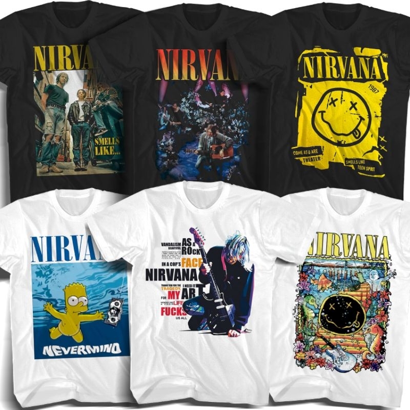 FTWOLABEL - เสื้อยืด NIRVANA เสื้อยืดเพลง Band เสื้อผ้า Premium Distro เสื้อยืดผู้ชายผู้หญิง 24s หนา