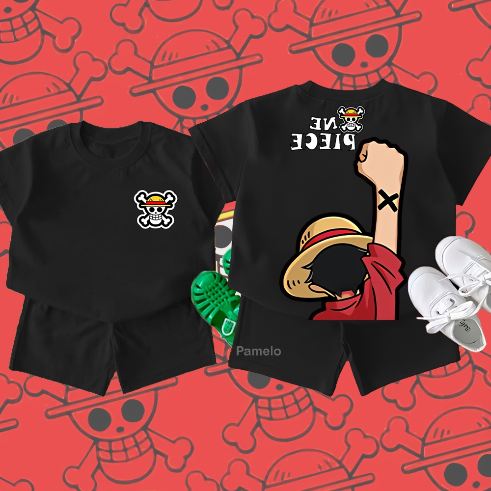 KATUN Pamelo.id ชุดสูทเด็ก Luffy One Piece DB Combed Cotton 24s One Set Combed Cotton Kids Fashion C