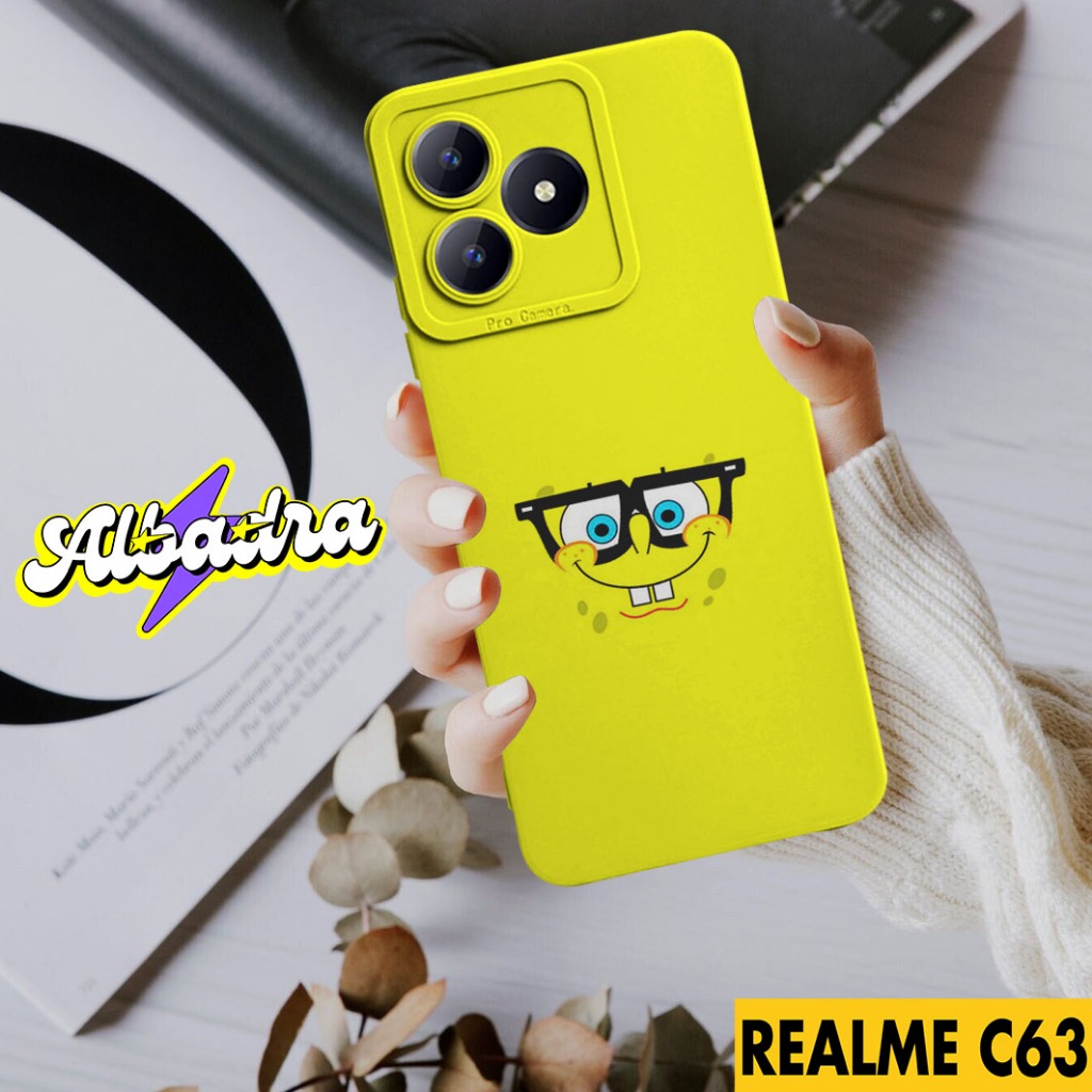 เคส RAELME C63 SPONGEBOB MOTIF - 1 - SOFTCASE PROTECT CAMERA Back Protector - ALBADRA STORE