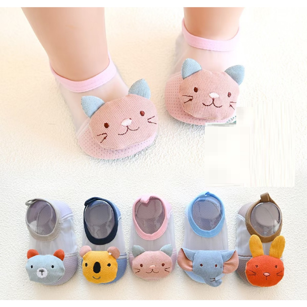 MB5 Prewalker สําหรับเด็กและทารก / รองเท้าพื้นผิวตาข่ายกันลื่นพร้อมโมติฟสัตว์