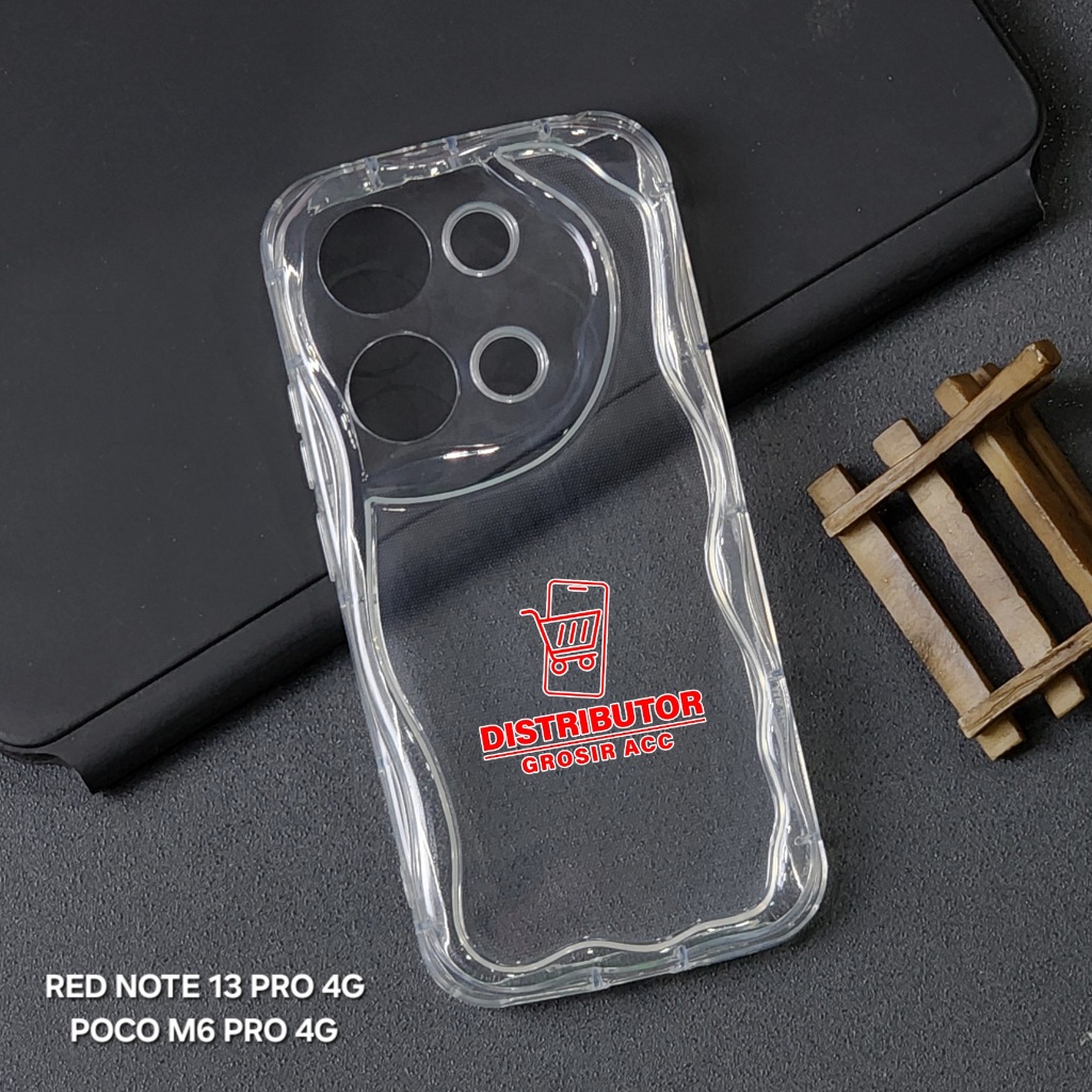 REDMI NOTE 13 PRO 4G CASE MELTING WAVY CLEAR SOFT CASE REDMI NOTE 13 PRO 4G G01