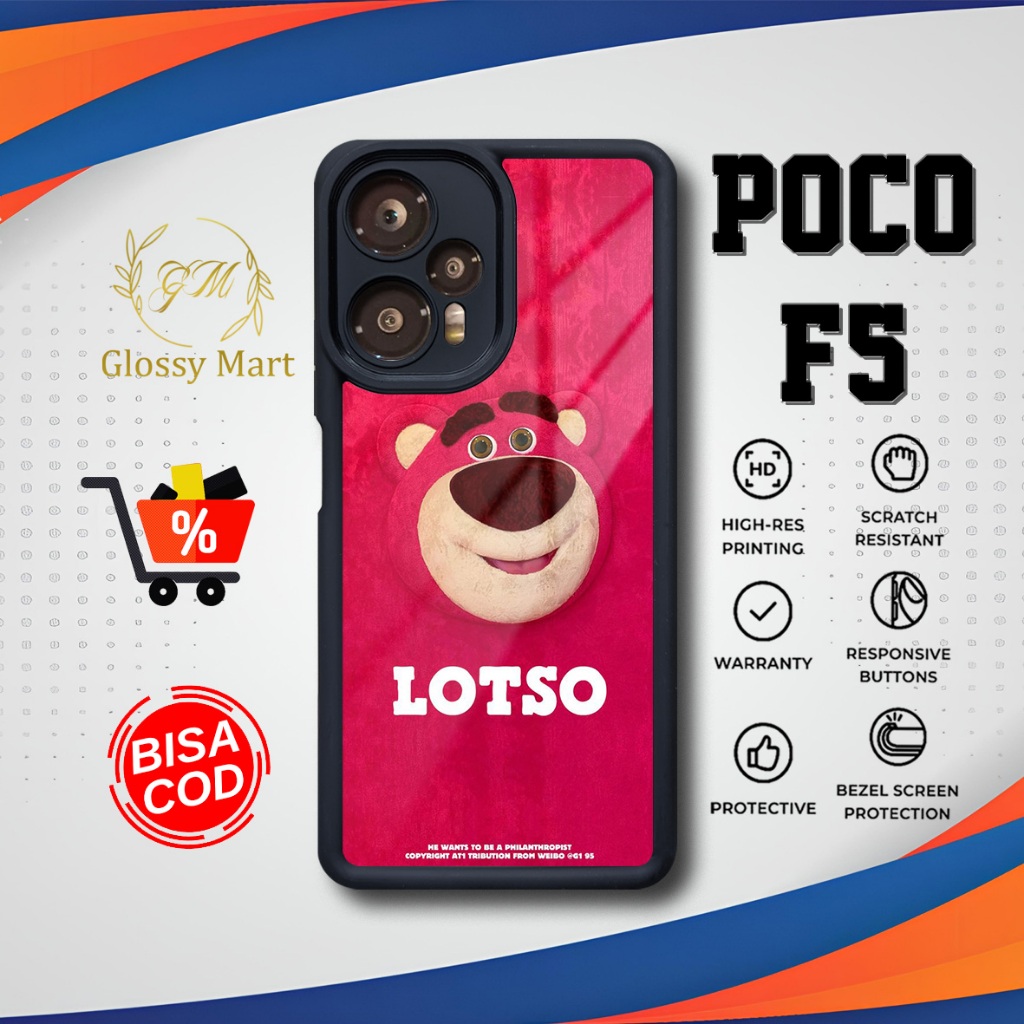 ล่าสุด P0C0 F5 Case - P0C0 F5 - CuteLotso Motif - Premium Glossy Softcase Hardcase Material - P0C0 G