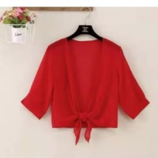 SHORT-SLEEVED OUTERMATERIALCOOLACERUTYBABYDOLL/สีแดงและสีขาว VEST/เทรนด์เสื้อผ้าสีแดงของผู้หญิง AVAI