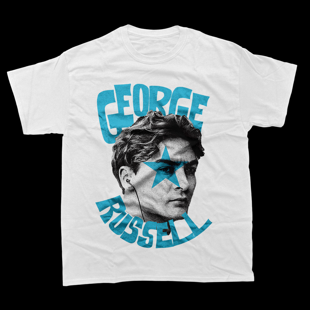 Designtrous - F1 Edition - เสื้อยืด George Russell Star - Unisex