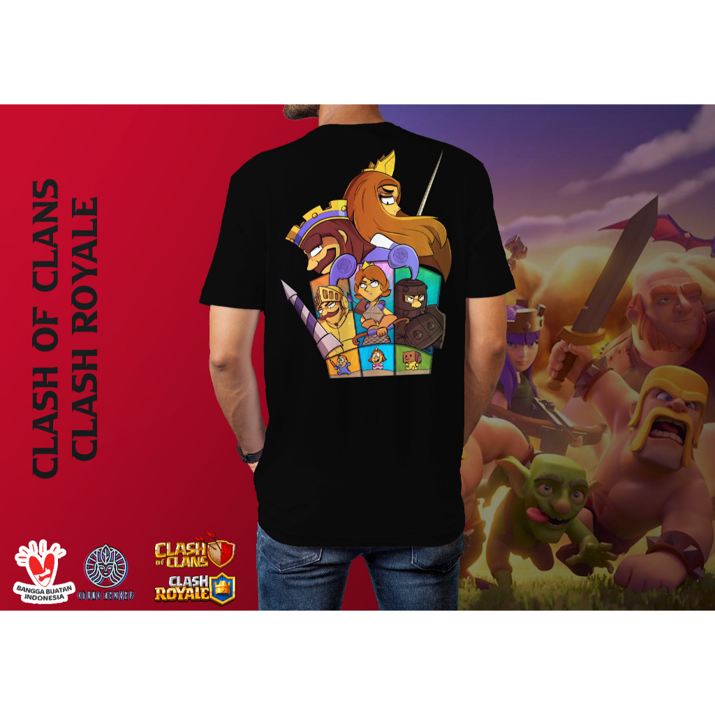 เสื้อยืด Clans Clash Royale King Queen Royale