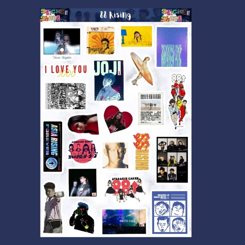 88 แผ่นสติ๊กเกอร์ Rising