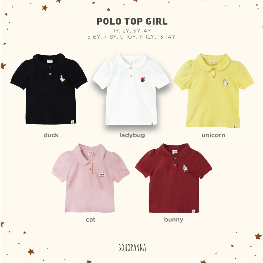 BOHOPNA - POLO TOP GIRL - POLO SHIRT FOR GIRL