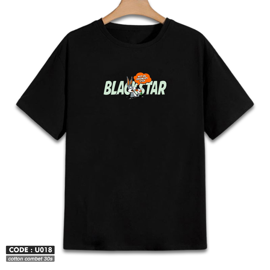 Hitam Blackstar Clothing Company เสื้อยืด Blackstar Logo U018