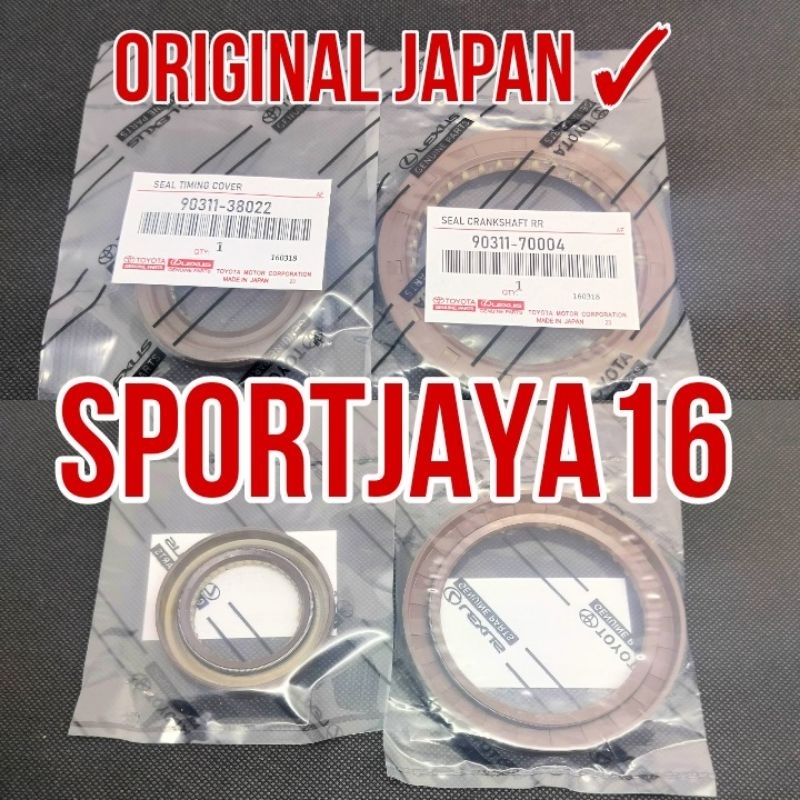 TIMING COVER SIL SEAL + AS KRUK SEAL REAR CRANKSHAFT SEAL KIJANG 5K 7K JAPAN 2PC