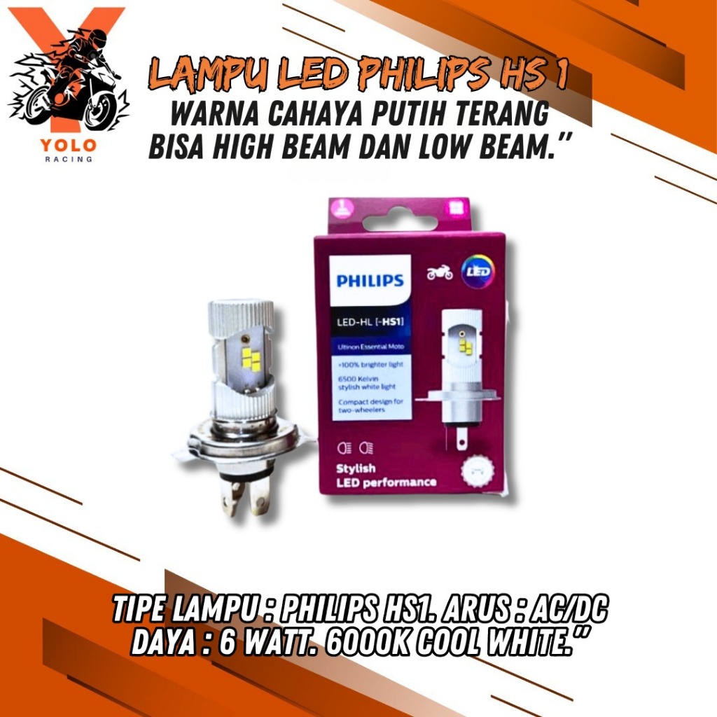 PHILIPS LED MOTORCYCLE HEADLIGHTS - ไฟ LED 2 ด้าน H6 DC CURRENT M5 BST LED MOTORCYCLE HEADLIGHT BULB