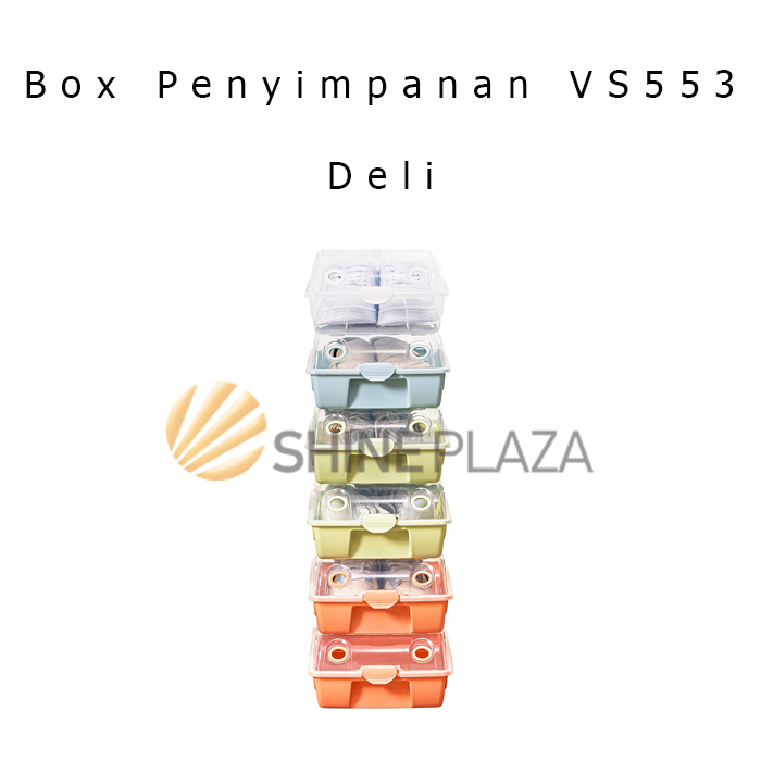 กล่องเก็บรองเท้า Deli Vusign VS553 - กล่องเก็บรองเท้าพลาสติกใสอเนกประสงค์