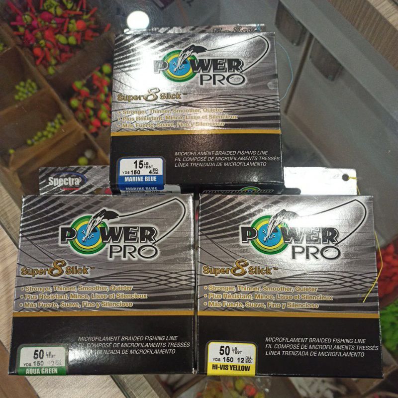 PE Shimano Power Pro x8 15lb 50lb 150yds สายตกปลาแบบถัก