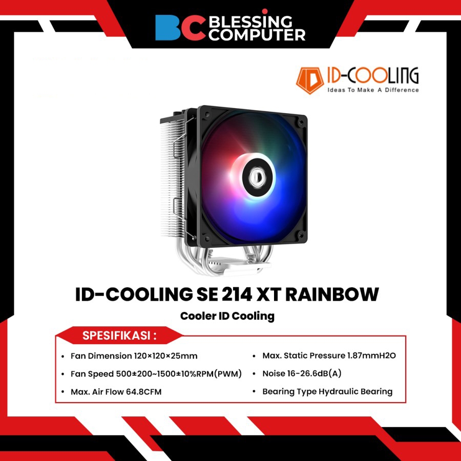 ID-COOLING SE 214 XT RAINBOW / Cooler ID Cooling