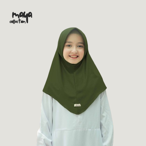 Maya Collection ฮิญาบเด็กผู้หญิง Bergo Hamidah Spandek Jersy 4-18 ปีครบสี