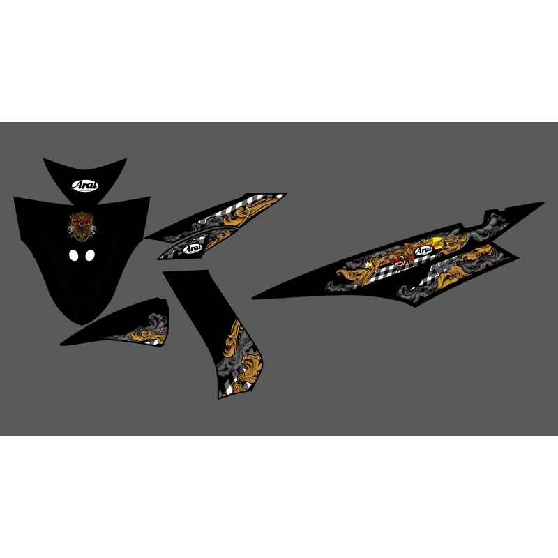 สติ๊กเกอร์แถบเต็นท์ MIO SOUL CARBON ARAI BARONG BALI MOTIF