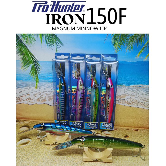 PRO HUNTER IRON MAGNUM MINNOW LIP 150F Rattle BAIT ROLLING