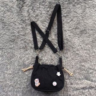 Villya Slingbag & Shoulder bag/ Tas Mini Serut Tas Kanvas Canvas Tas Bahu Tas Selempang Wanita