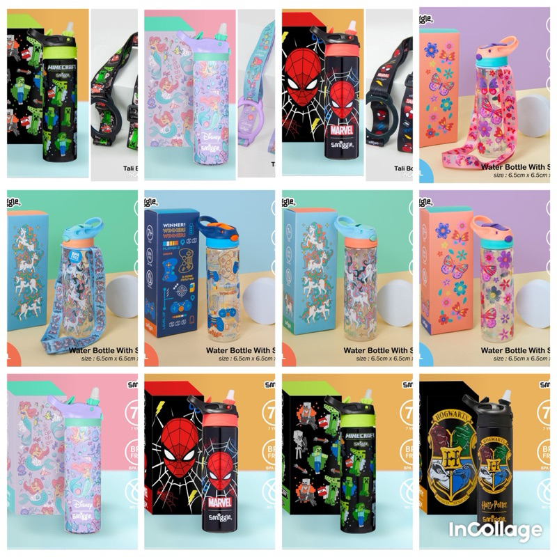 630ml smiggle Drinking Bottle/smiggle Bottle/ขวดหัดดื่มสําหรับเด็ก