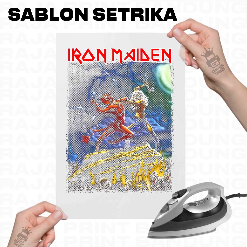 A4 DTF IRON-on Screen Printing, สติ๊กเกอร์เสื้อยืด, พร้อมใช้, IRON, IRON MAIDEN
