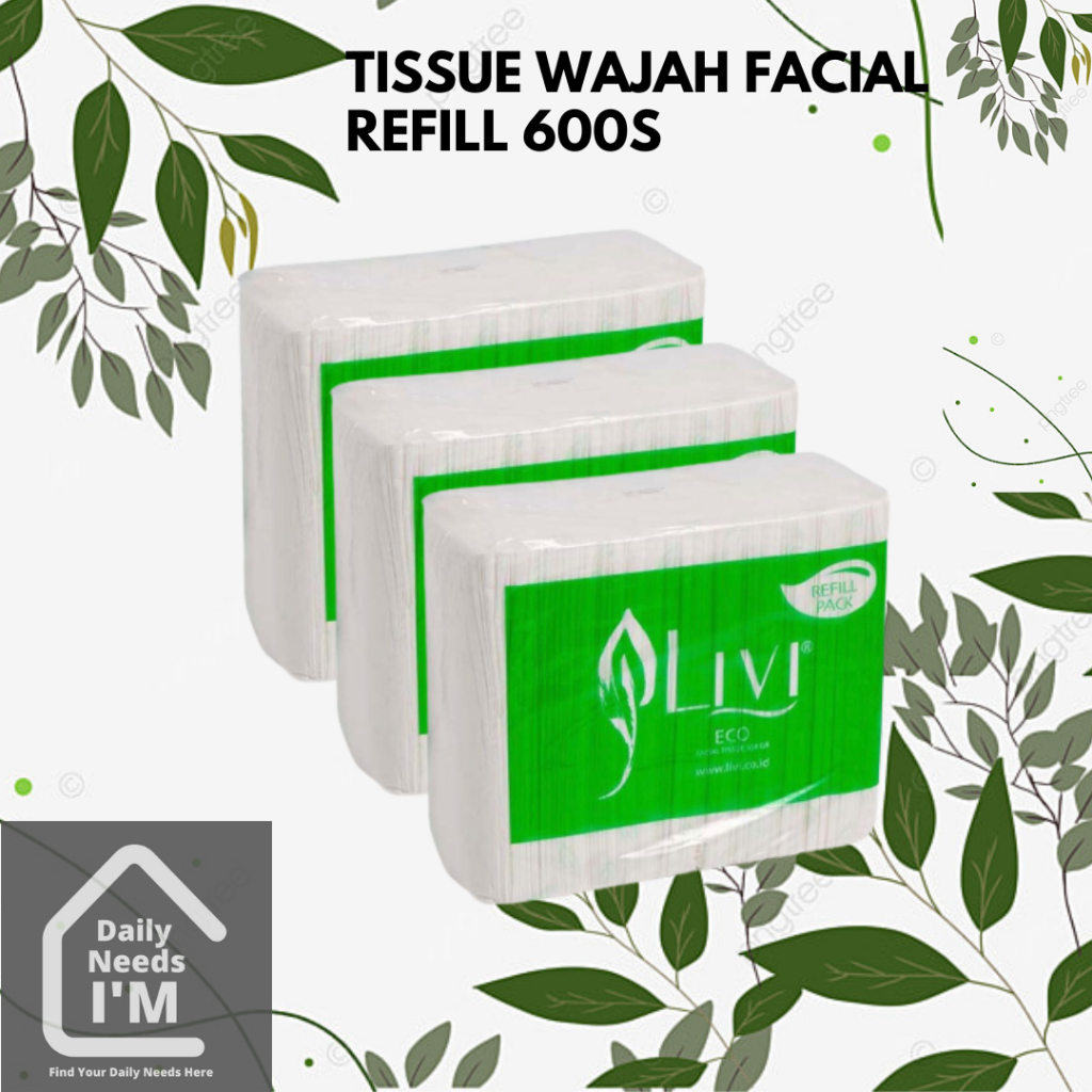 Livi Tissue กระดาษเช็ดหน้า รีฟิล 600s