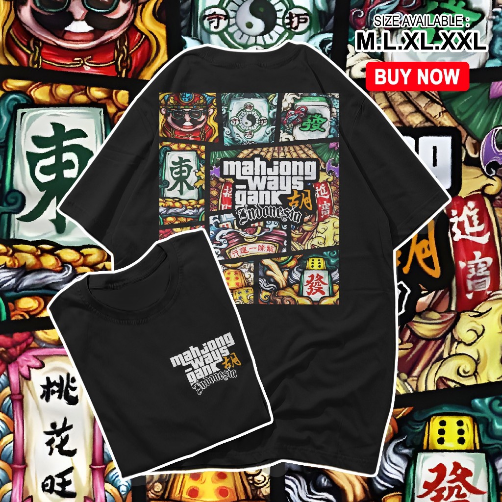 Mahjong Ways Gank Indonesia GTA Style T-Shirt - Mahyong Majong PG Soft Packoy Maxwin Pragmatic Play 