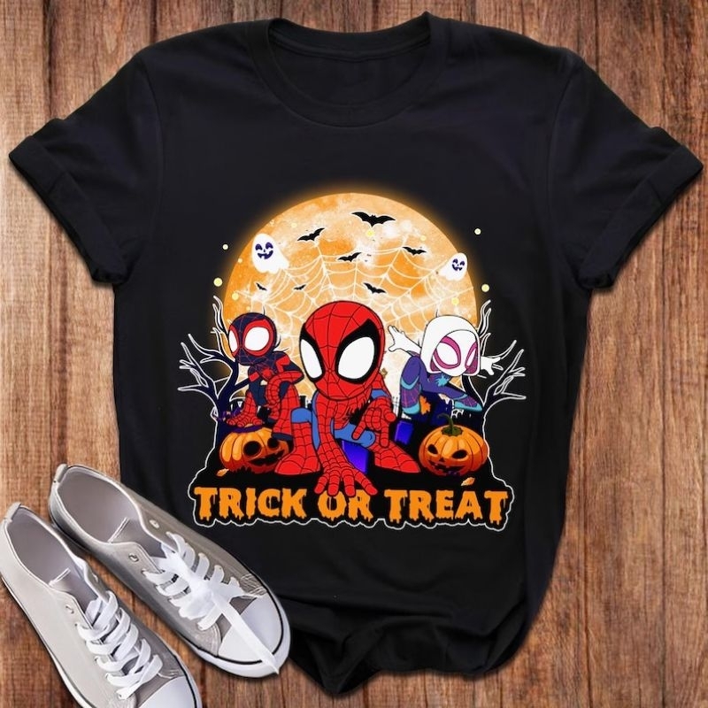 เสื้อยืด SPIDER*AN WITH HALLOWEEN MAN / CUSTOM NAME / วันเกิด