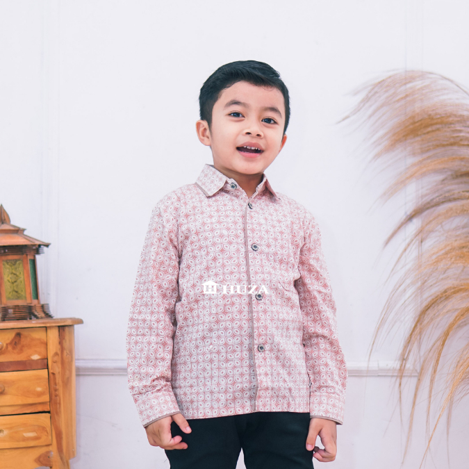 KAMEJA BATIK HUZA - เสื้อบาติกยาว CHILDRENS, เสื้อ AXCEL ของ CHILDREN, SK LIS