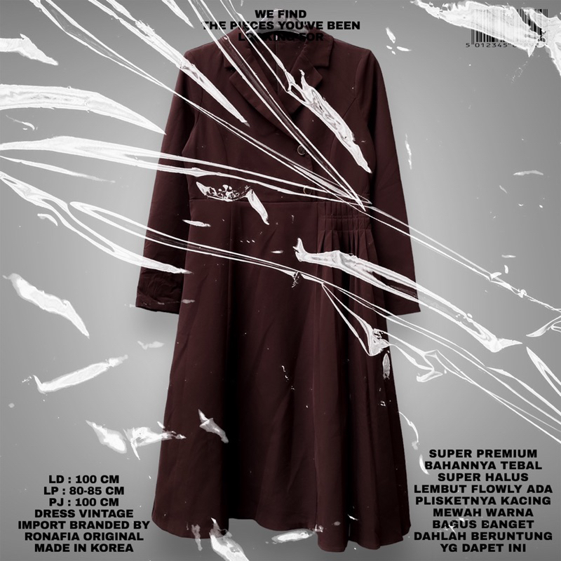 RONAFIA ORIGINAL/IMPORT DRESS/KOREAN DRESS/CHOCO DRESS PREMIUM/PLISKET DRESS/BLAZER DRESS/KOREAN STY