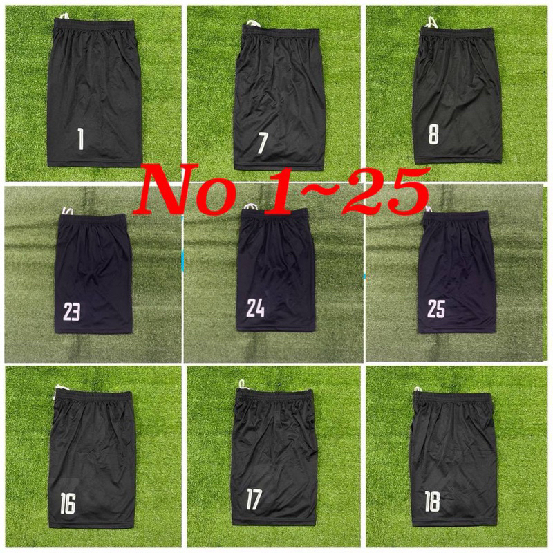 JM ~ กางเกงกีฬาขาสั้น (POLYFLEX LOGO) / โลโก้ตัวเลข 1~18