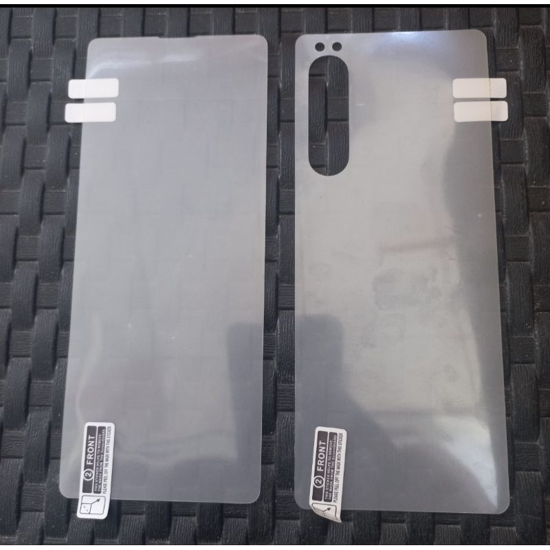 Hydrogel Mate Full Set Sony Xperia 1ii Mark 2 Black Matte ด้านหน้าด้านหลัง Au docomo SoftBank Global