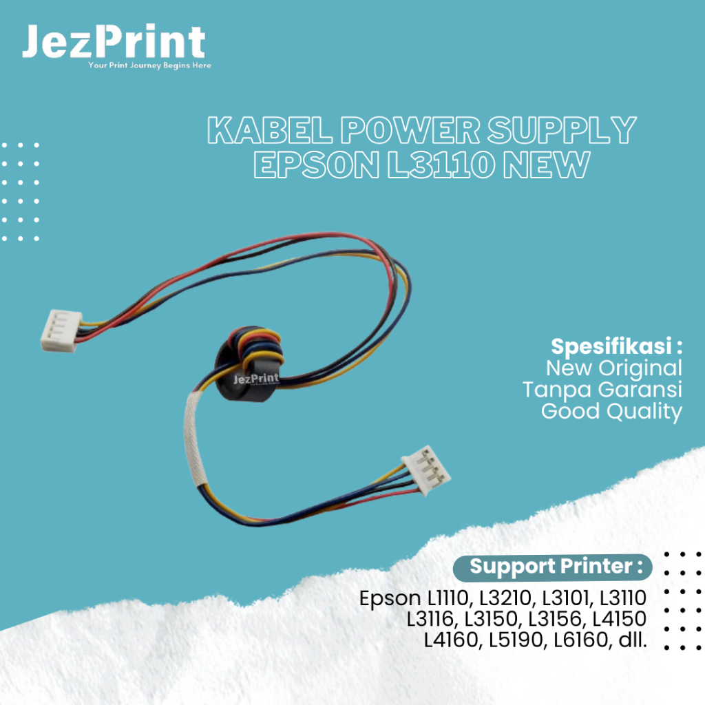 สายต่ออะแดปเตอร์เครื่องพิมพ์ Epson L3110, L3150, Power เมนบอร์ดไปยังสายเคเบิลแหล่งจ่ายไฟ