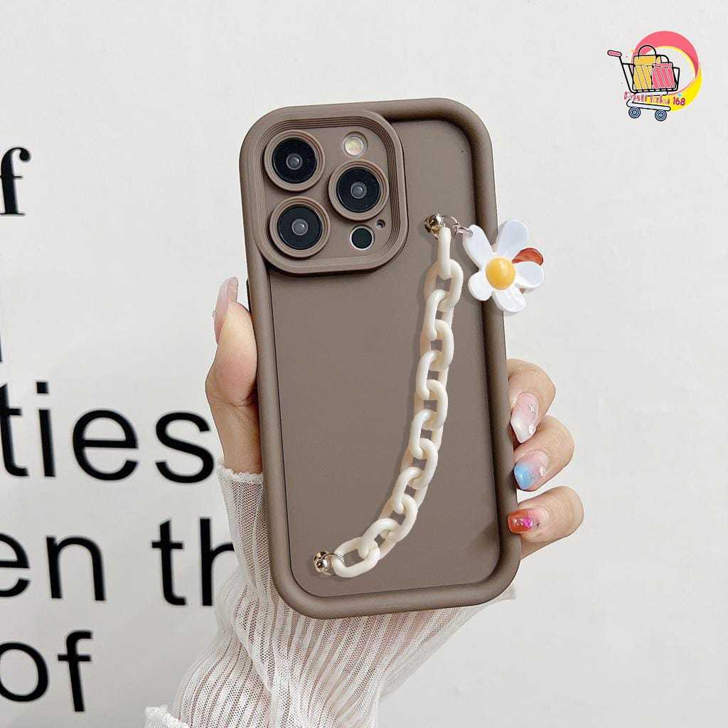 GC94 กรณี CASING SILICON MATTE ROSE DAISY CHAIN GRIP - CASING HP COMPATIBLE สําหรับ SAMSUNG A26 A17 