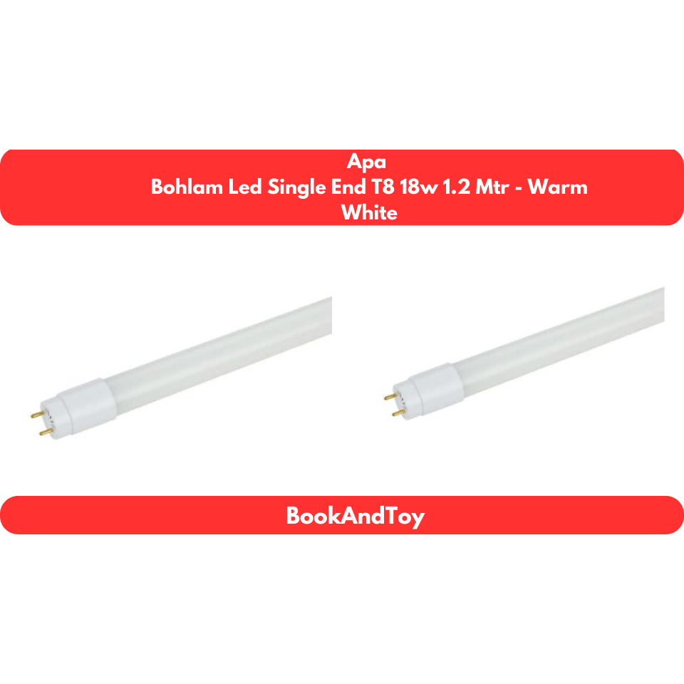 Apa หลอดไฟ Led Single End T8 18W 1.2 Mtr T8 Led 18W 1.2M 3000K ปลายเดี่ยว