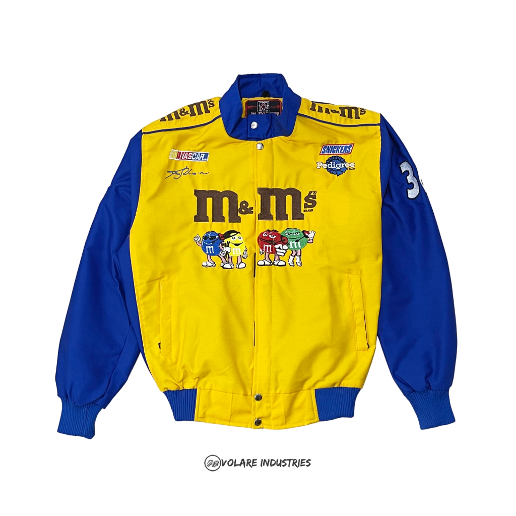 Nascar Jacket - M&M Racing Vintage Yellow Blue Series