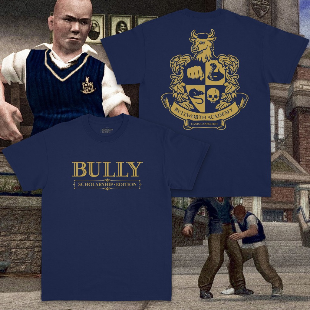 เสื้อยืดเกม Ps2 PSP Bully | เกม Rockstar Geamexp Bully