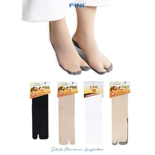 FINI, Kaos Kaki Ibadah Jempol Muslimah Haji,Bahan Premium Dingin Nyaman,Warna Hitam Putih Coklat Polos Coklat Tapak Hitam,Ukuran Panjang Mata Kaki - Betis