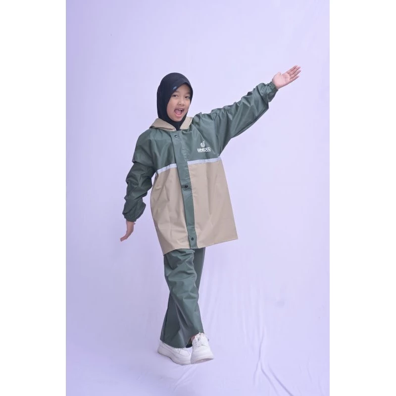 ยูนิโซ เด็กเสื้อกันฝนรวมกันแจ็คเก็ตกางเกงชุด thumbnail 5
