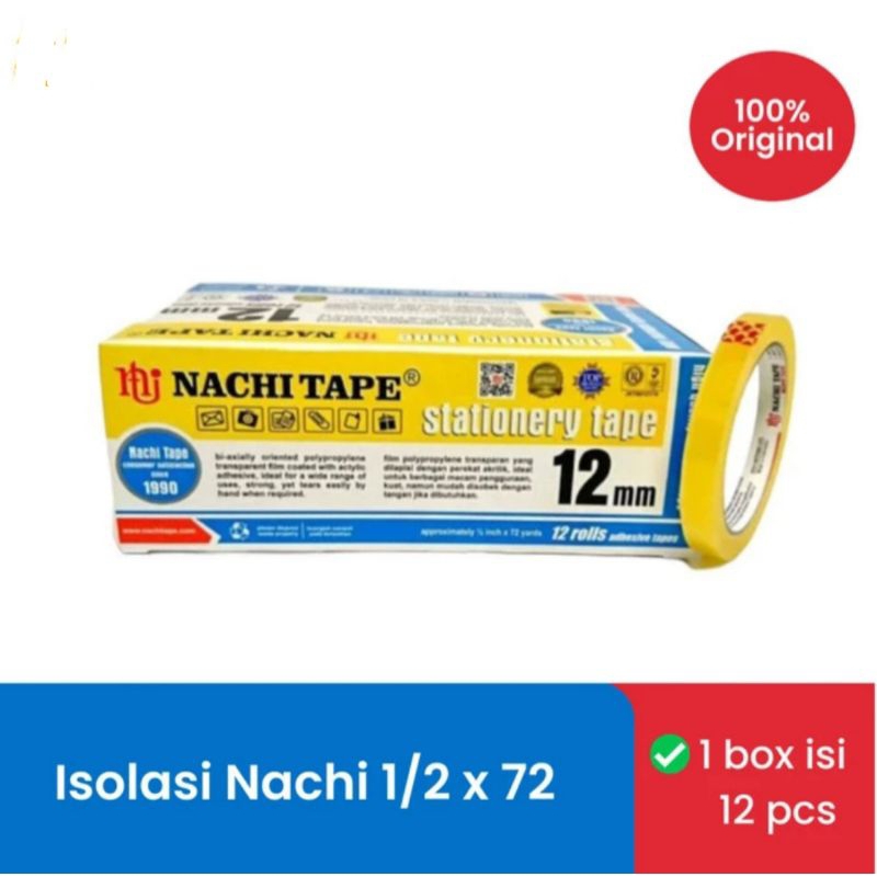 Nachi Tape 12mm x 72yard Insulation / Nachi Tape 1/2 นิ้ว x 72 หลา