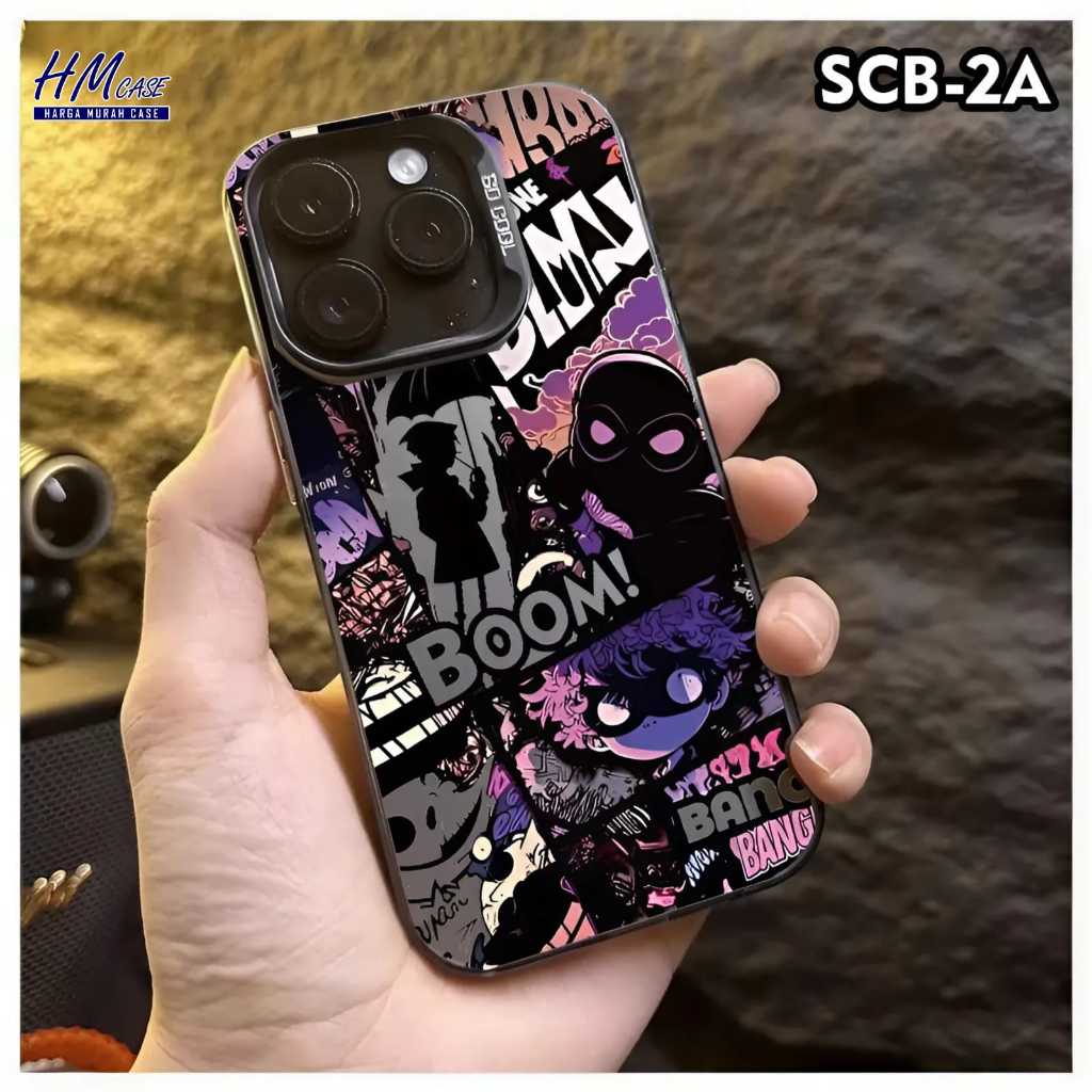 Boom Comic SCB-2 กรณีโฮโลแกรม Imd สีดําสําหรับปลอก hp Oppo A38 4G Oppo A18 Oppo A39 Oppo A57 Oppo A3