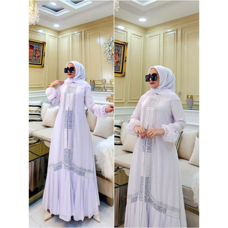 ABAYA ZAFEQA GAMIS ABAYA TURKEY LUXURY MONOCHROME MOTIF