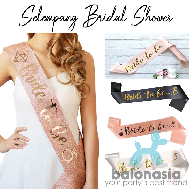 เจ้าสาวอาบน้ําเจ้าสาว Balonasia To Be Sash / Bride To Be Sash / Groom To Be