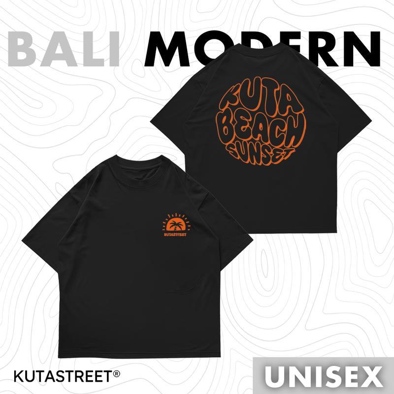 เสื้อยืด Kutast OVERSIZE KUTA BEACH SUNSET สีดําและสีขาว | ของที่ระลึกเสื้อยืดบาหลี | เสื้อยืด | ขนา