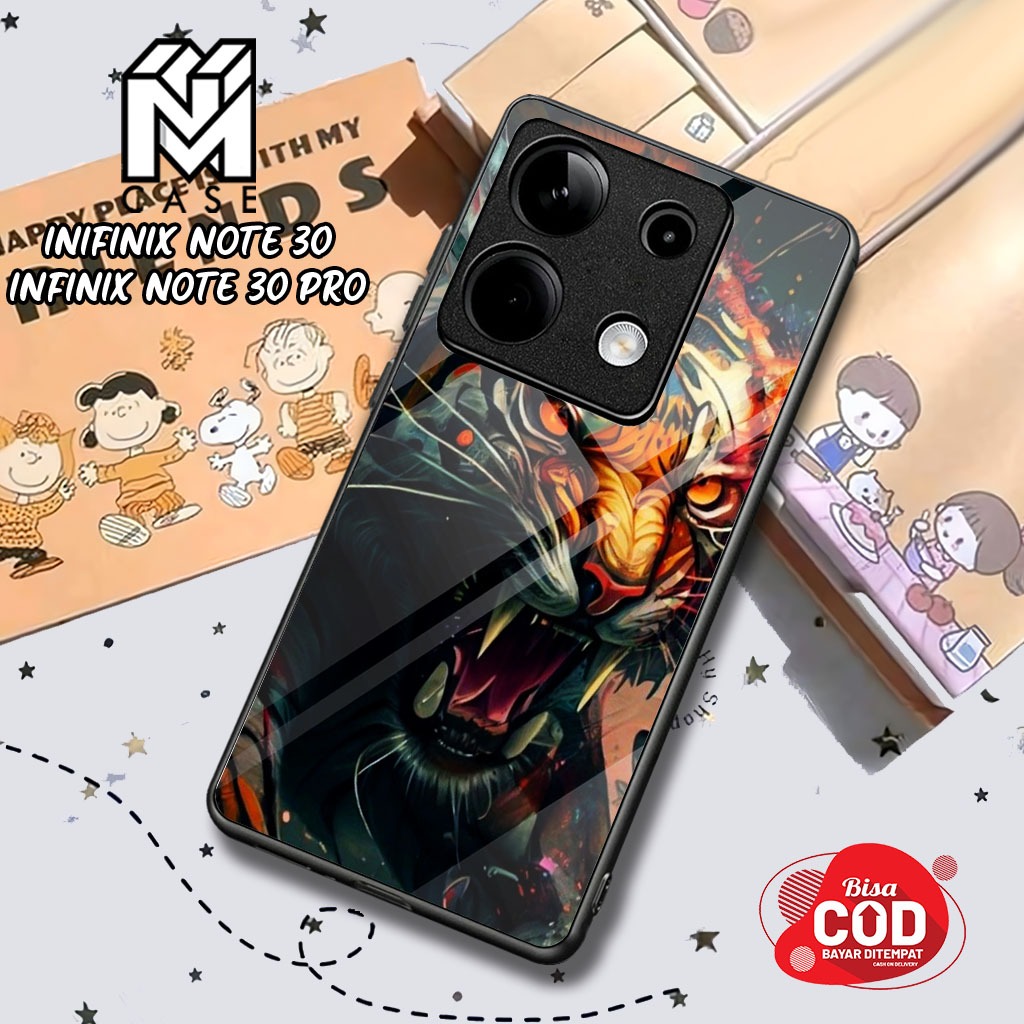 เคส NM - ล่าสุด INFINIX NOTE 30 / NOTE 30 PRO Case - 044 - แฟชั่น Tiger Case Hp Case Softcase Hardca
