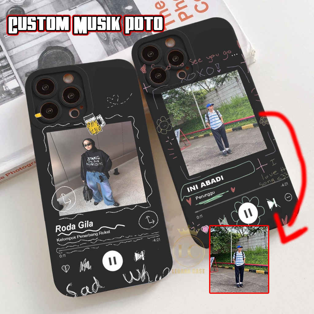 CUSTOM PHOTO CASE MUSIC TITLE READY FOR ALL TYPES OF HP LEBANA CASE