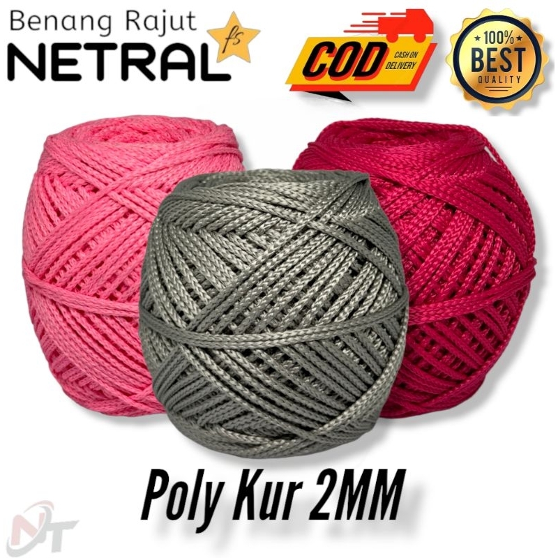 KUR ROPE KNITTING YARN 2MM 100gr 100% POLY KUR