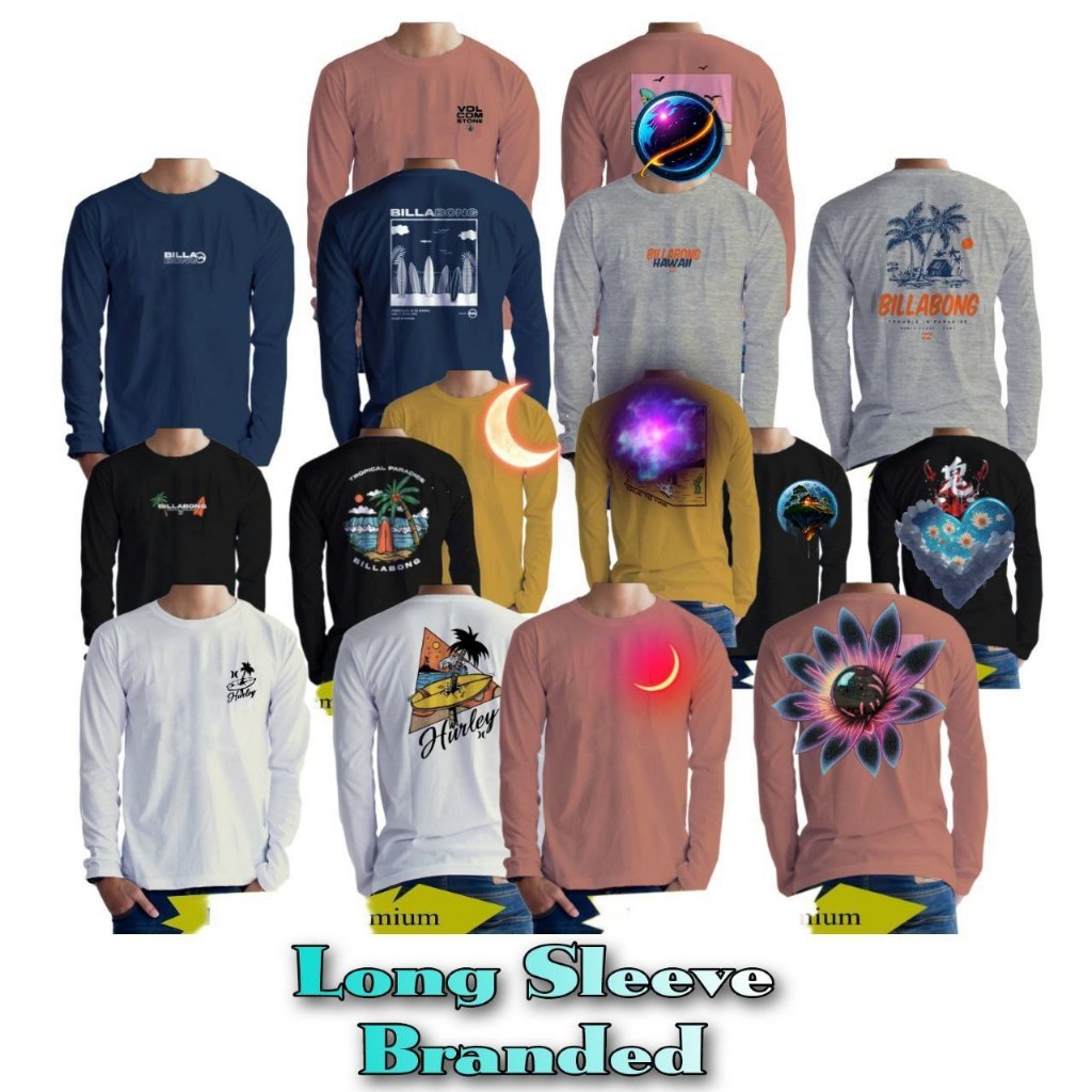 Long SLEEVE BRANDED LONG SLEEVE T-SHIRTS MENS T-SHIRTS DISTRO T-SHIRTS