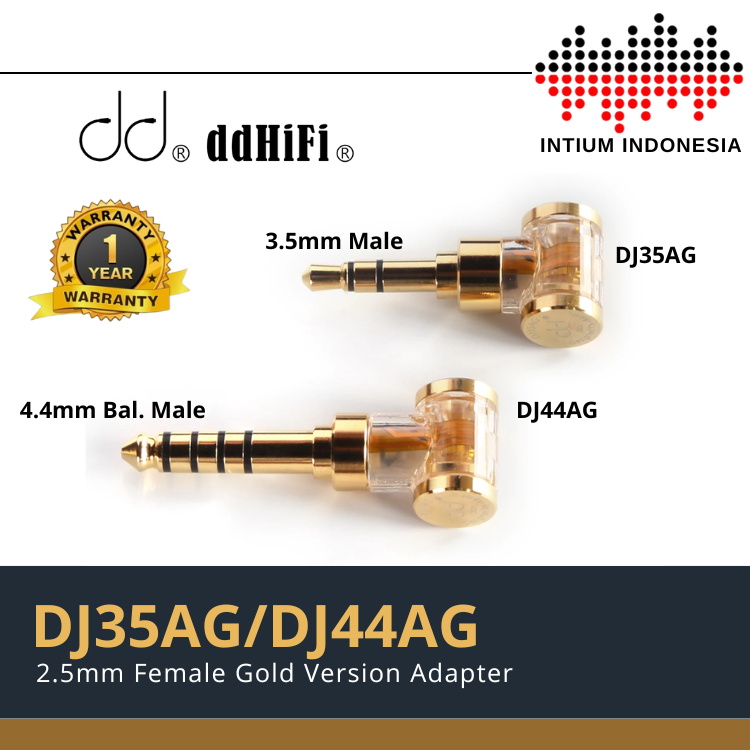 DdHiFi DJ35AG / DJ44AG 2.5 มม. ตัวเมียถึง 3.5 มม. / 4.4 มม. อะแดปเตอร์ตัวผู้